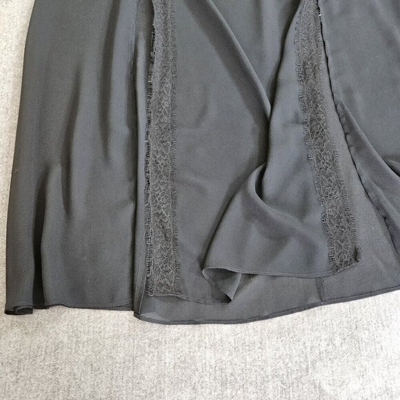 BCBGeneration Skirt Womens 10 Black 1/2 Lined Midi Sheer Lace Fairy Whimsigoth - Picture 8 of 16